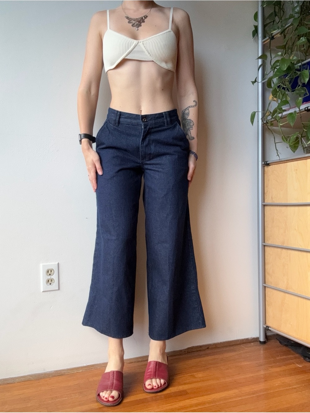 KOTN Dark Blue Wide Leg Jeans - brand new with tags - size 26